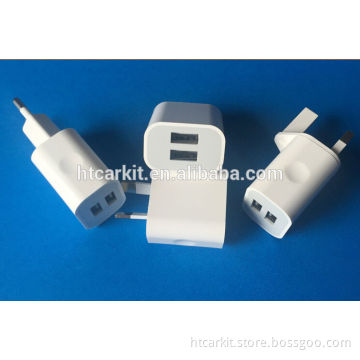 Free Logo print AU plug dual usb home wall charger adapter 5V1A for smart phone
